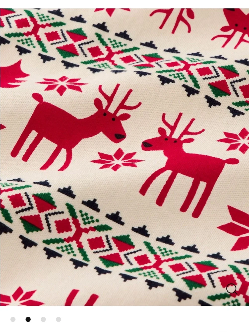 Hanna Anderson - Dear Deer Red & White Fair Isle Kids Pajamas -